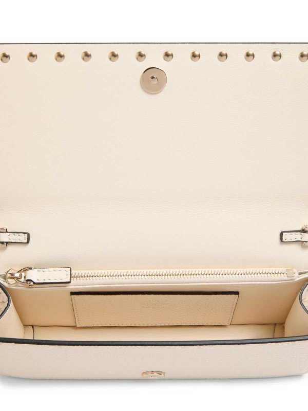 The Best Shops VALENTINO GARAVANI: Rockstud Leather Wallet On Chain