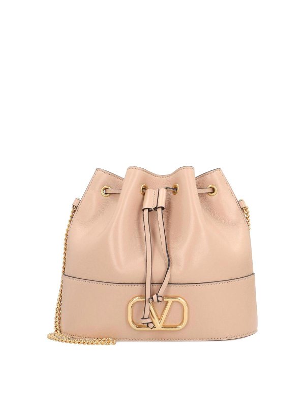 VALENTINO GARAVANI: クラッチバッグ - クラッチバッグ - ヌードカラー