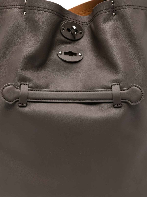 ZANELLATO: shopper online - Borsa a mano media in pelle Aspasso Saeta