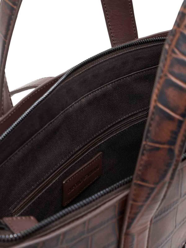 ラップトップバッグ/ブリーフケース - ブラウン shop online: EMPORIO ARMANI