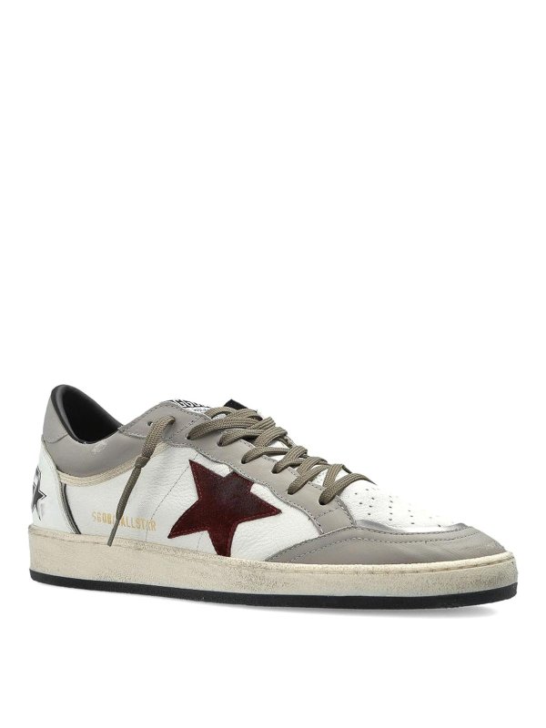 GOLDEN GOOSE: sneakers - Sneakers  in pelle con stella a sfera