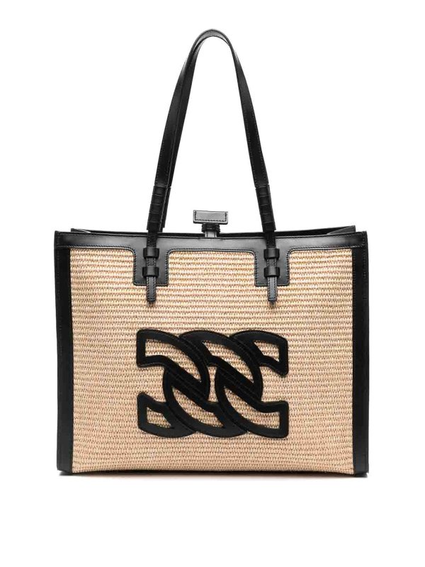 Casadei: Handtaschen - Shopper - Beige
