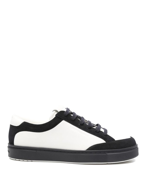 EMPORIO ARMANI: trainers - Leather Sneakers