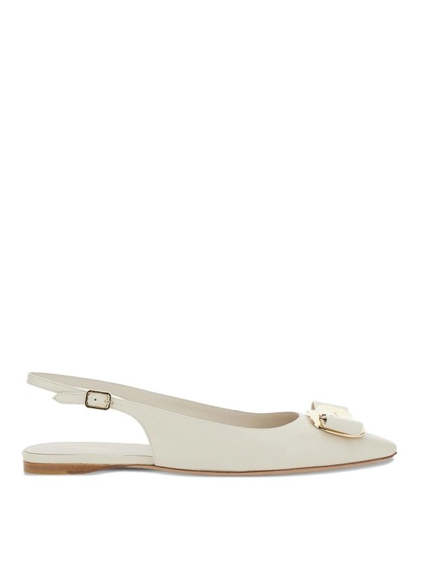 FERRAGAMO: court shoes - Leather Slingback Pumps