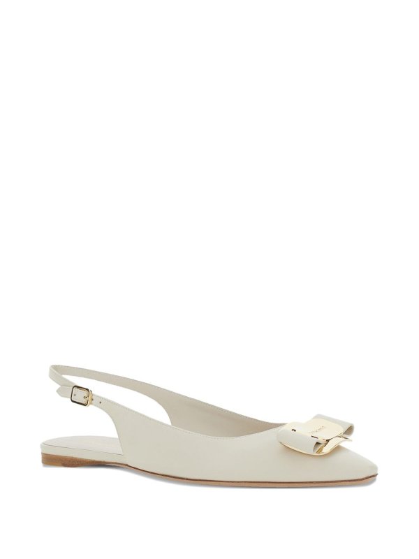 The Best Shops FERRAGAMO: court shoes - Leather Slingback Pumps