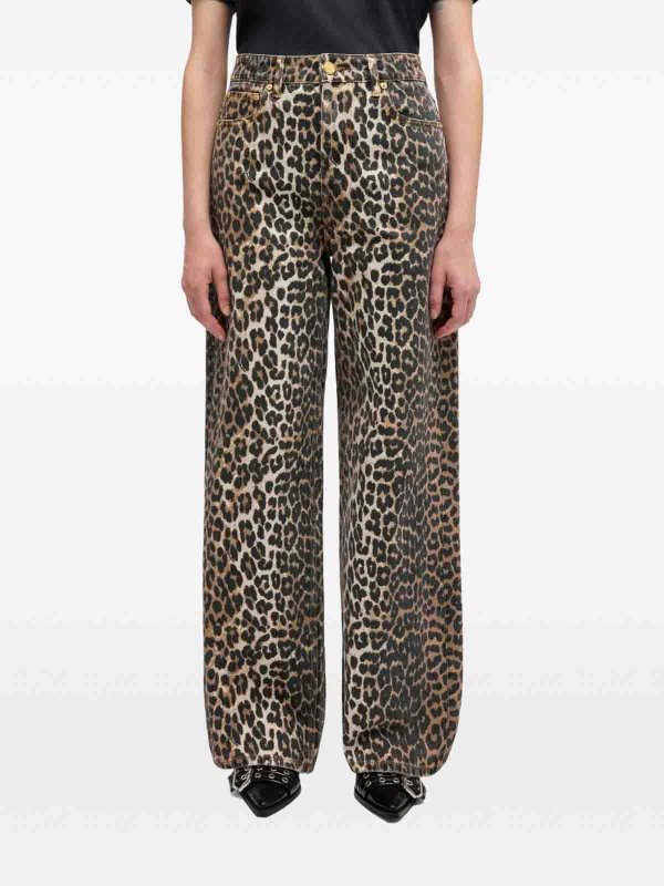 ストレートジーンズ - ブラウン shop online: GANNI