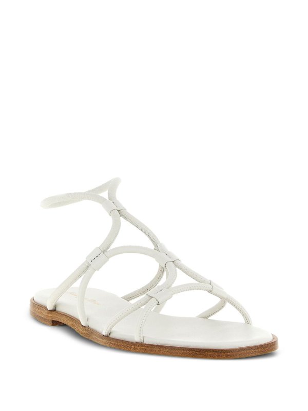 Gianvito Rossi: sandals online - Leather Flat Sandals