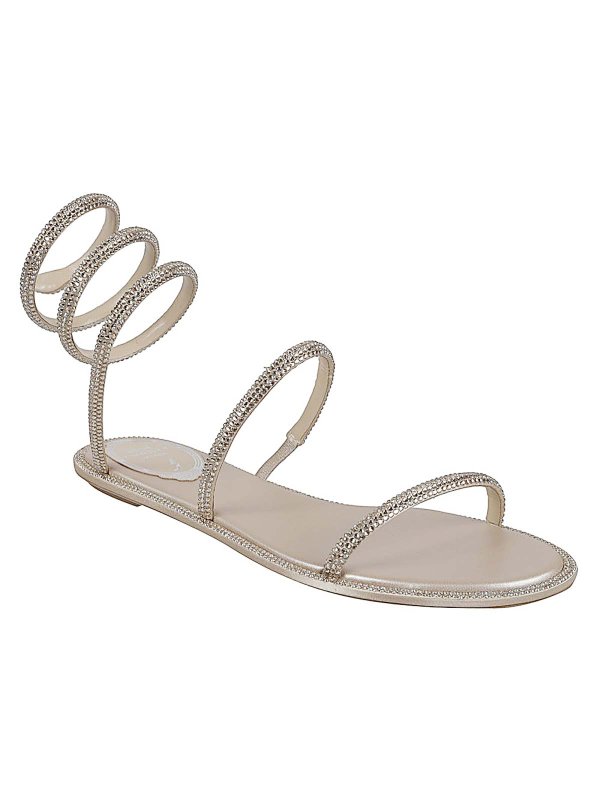 RENE CAOVILLA: sandals online - Cleo Flat Sandals