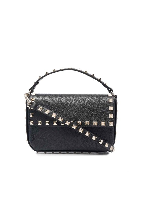 VALENTINO GARAVANI: cross body bags - Rockstud Leather Mini Bag