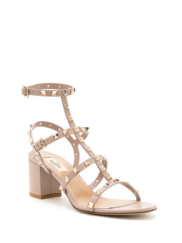 Rockstud Leather Sandals Replica 
online: VALENTINO GARAVANI