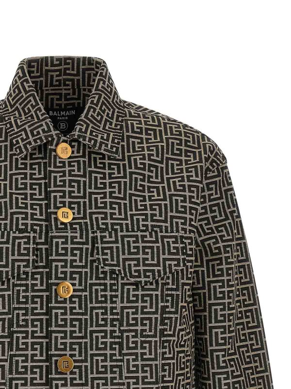 The Best Shops Balmain: casual jackets - Jacquard Monogram Jacket