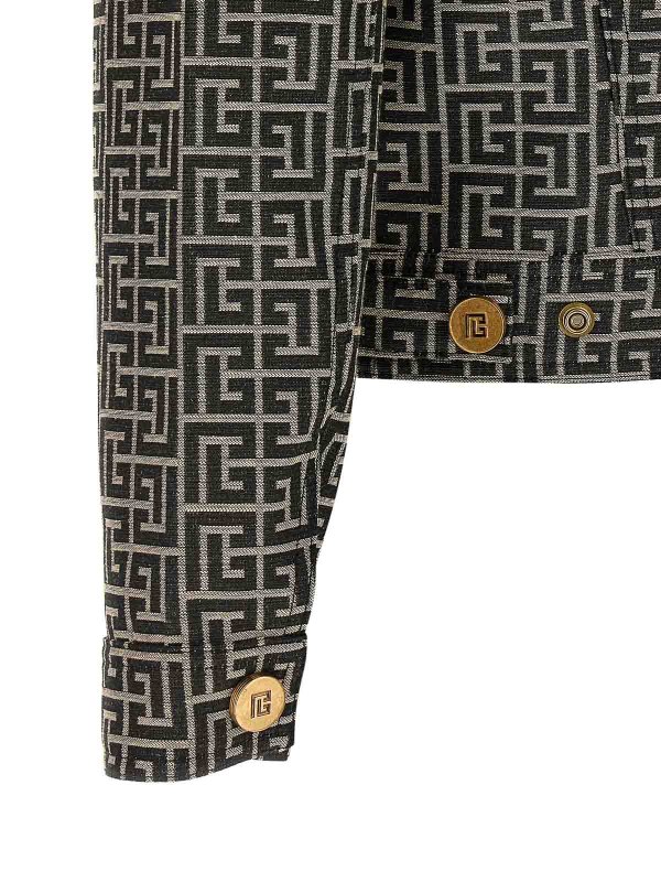 Jacquard Monogram Jacket shop online: Balmain