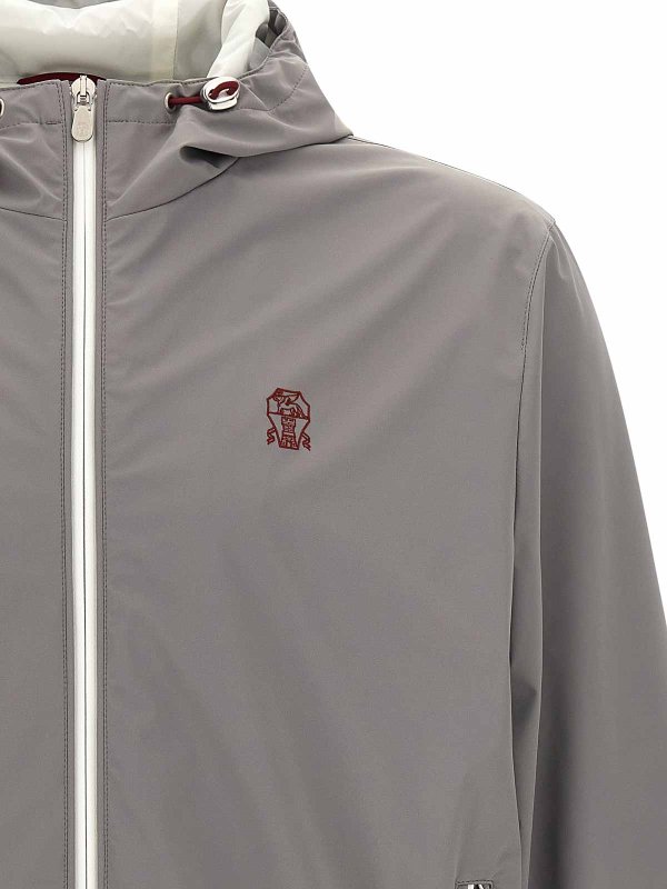 The Best Shops BRUNELLO CUCINELLI: casual jackets - Logo Embroidery Windbreaker
