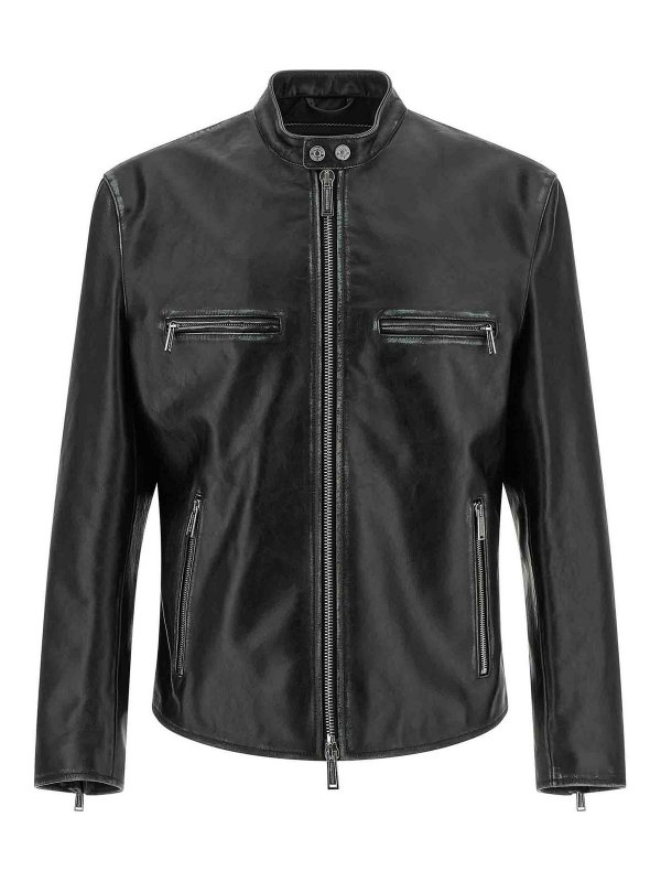 DSQUARED2: leather jacket - Bad Boy Biker Jacket