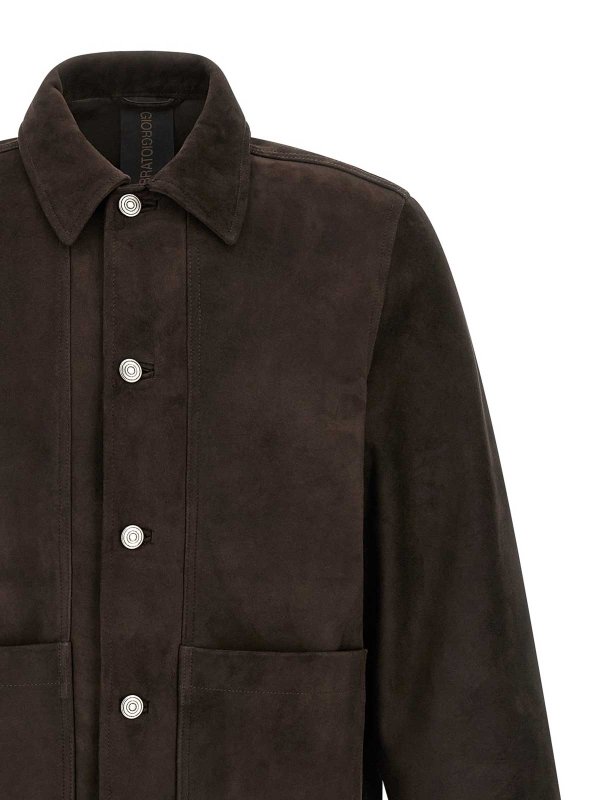 The Best Shops GIORGIO BRATO: leather jacket - Fiore Suede Jacket