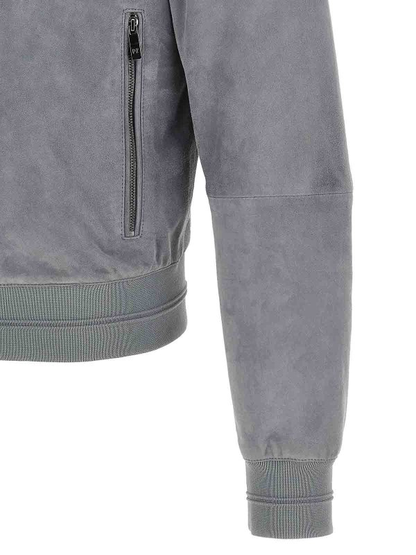 レザージャケット - グレー shop online: PAL ZILERI