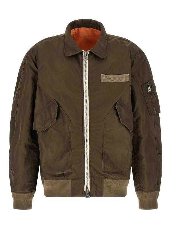 Sacai: Hemden - Hemd - Grün