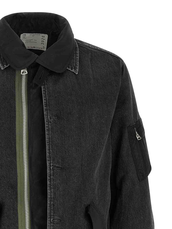 シャツ - 黒 Replica 
online: Sacai