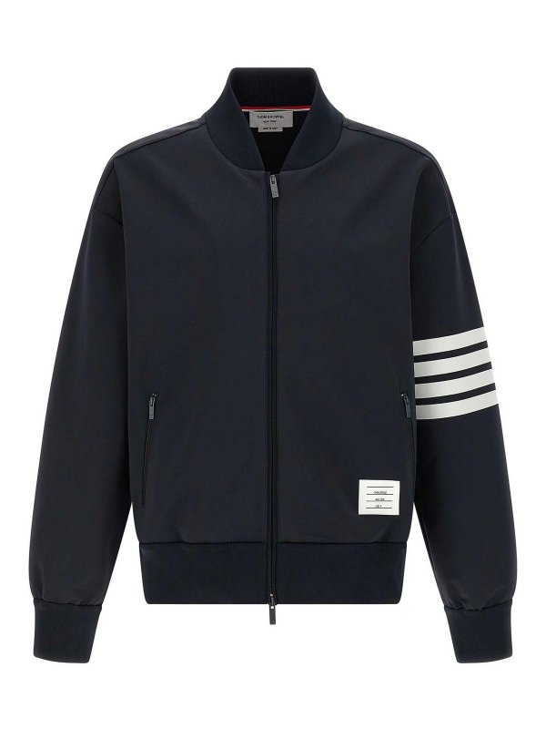 THOM BROWNE: bombers - Tech Viscose Bomber Jacket
