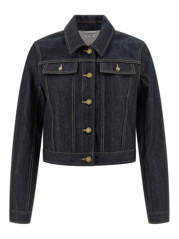 THOM BROWNE: デニムジャケット - デニムジャケット - ブルー