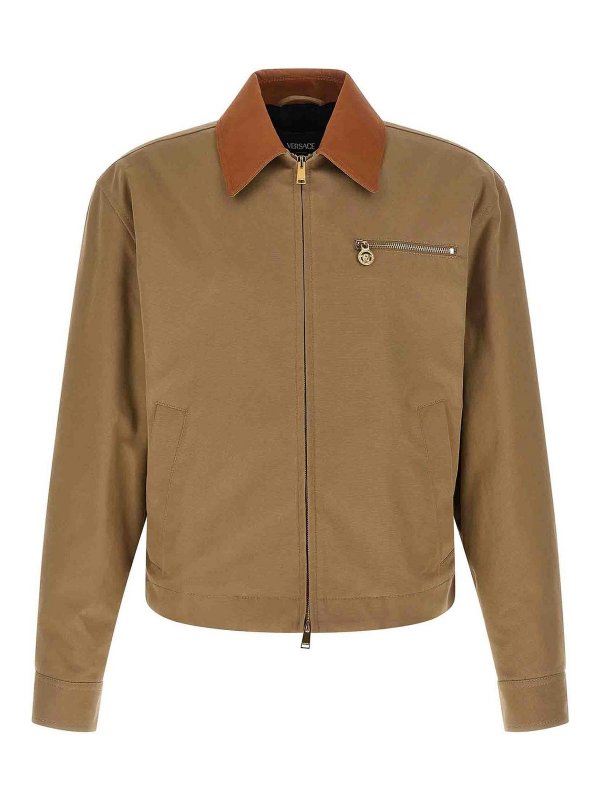 VERSACE: casual jackets - Canvas Jacket