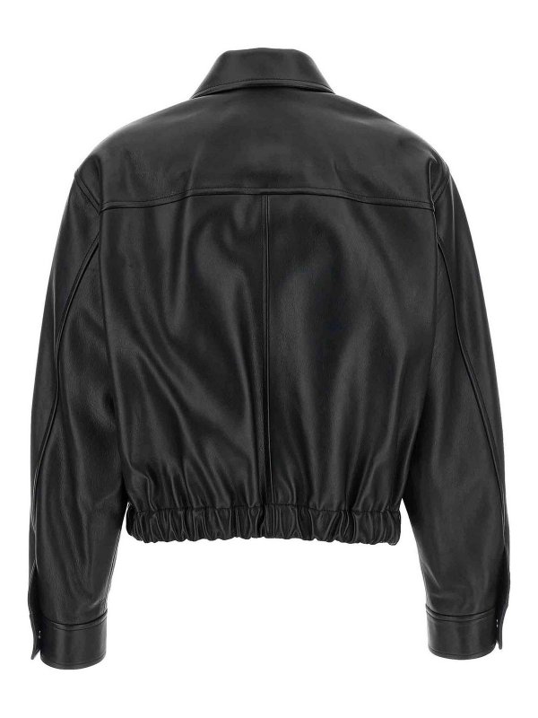 VERSACE: leather coats online - Leather Blouson