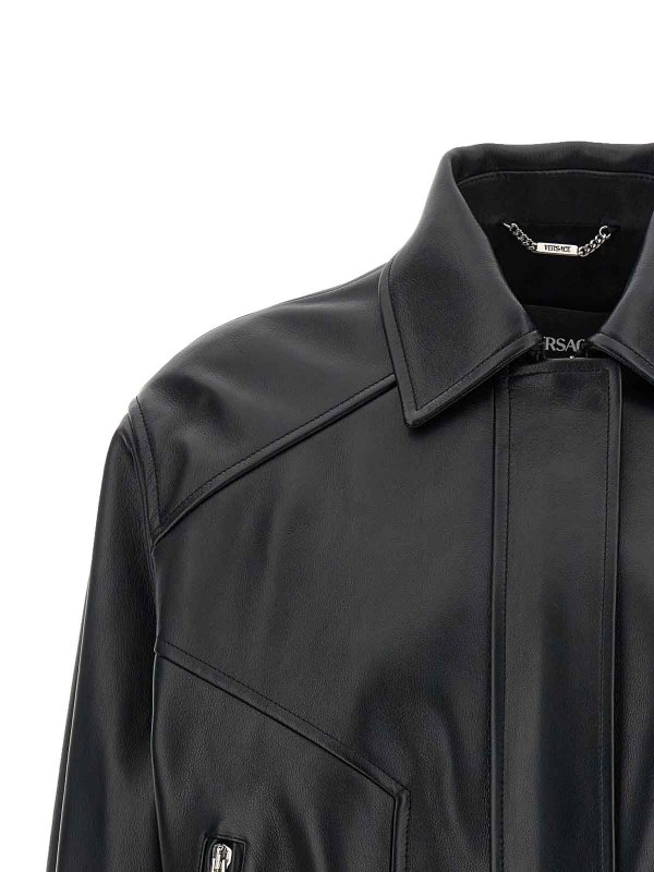 The Best Shops VERSACE: leather coats - Leather Blouson