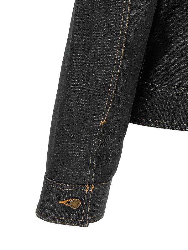 デニムジャケット - ブルー shop online: THOM BROWNE