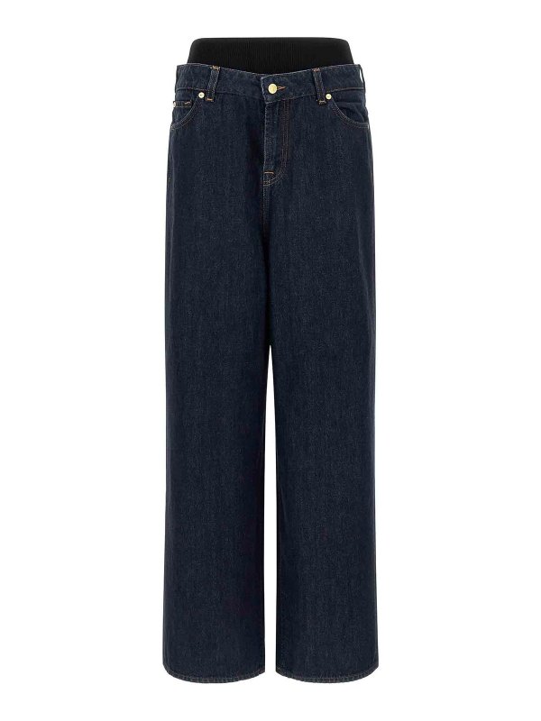 7 FOR ALL MANKIND: ストレートジーンズ - ストレートジーンズ - ブルー