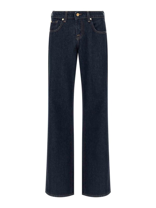 7 FOR ALL MANKIND: ストレートジーンズ - ストレートジーンズ - ブルー