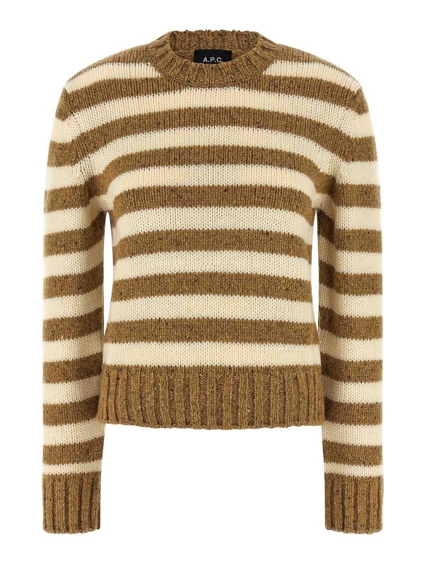 A.P.C.: Pull col rond - Pull Col Rond - Marron