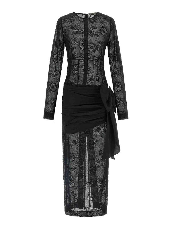 ALESSANDRA RICH: ニーレングスドレス - 膝丈ドレス - 黒