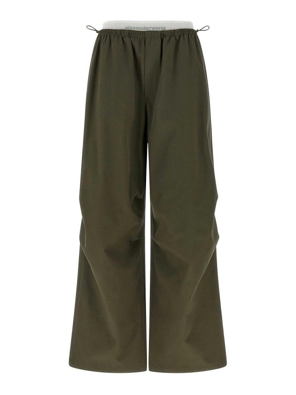 ALEXANDER WANG: カジュアルトラウザー - カジュアルパンツ - 緑