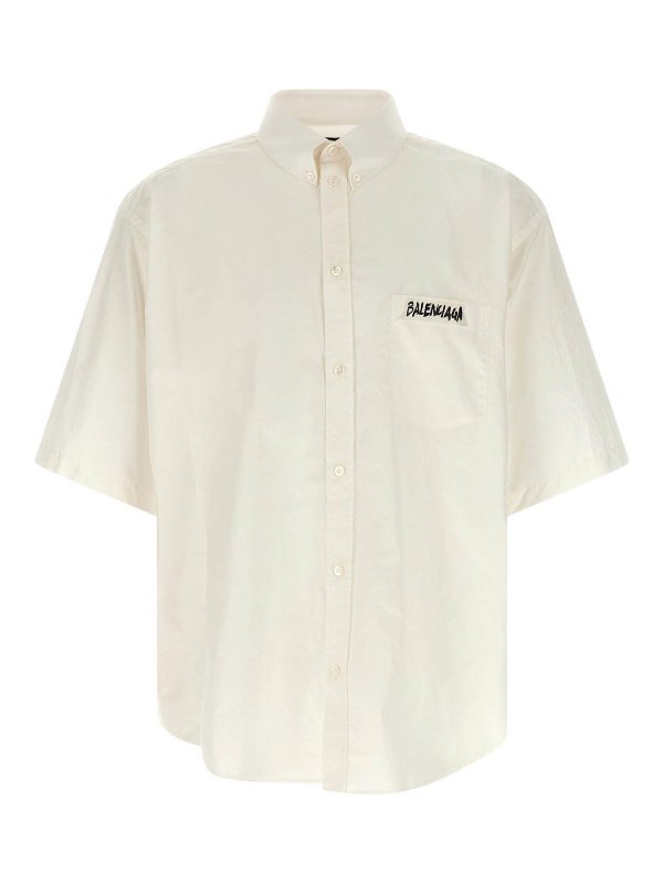 BALENCIAGA: Hemden - Hemd - Weiß