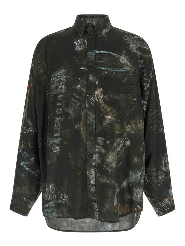 BALENCIAGA: Hemden - Hemd - Schwarz