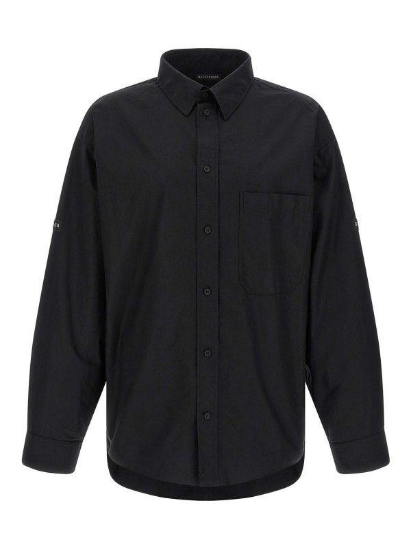 BALENCIAGA: shirts - Logo Patch Shirt