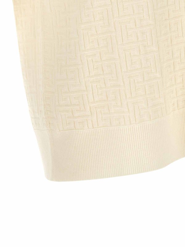 Monogram Jacquard Polo Shirt Replica 
online: Balmain