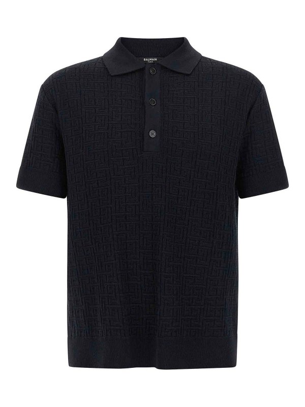 Balmain: Polos  - Polo - Bleu