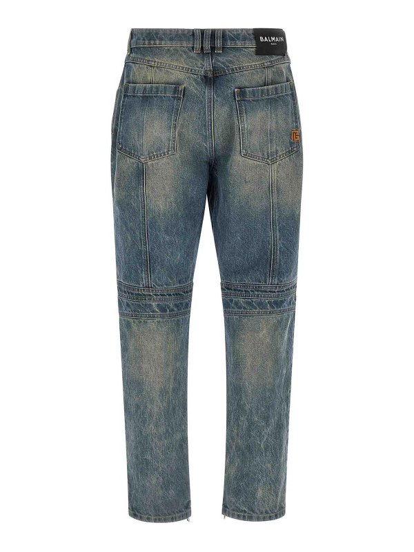 Balmain: Jeans Rectos online - Vaqueros Rectos - Azul