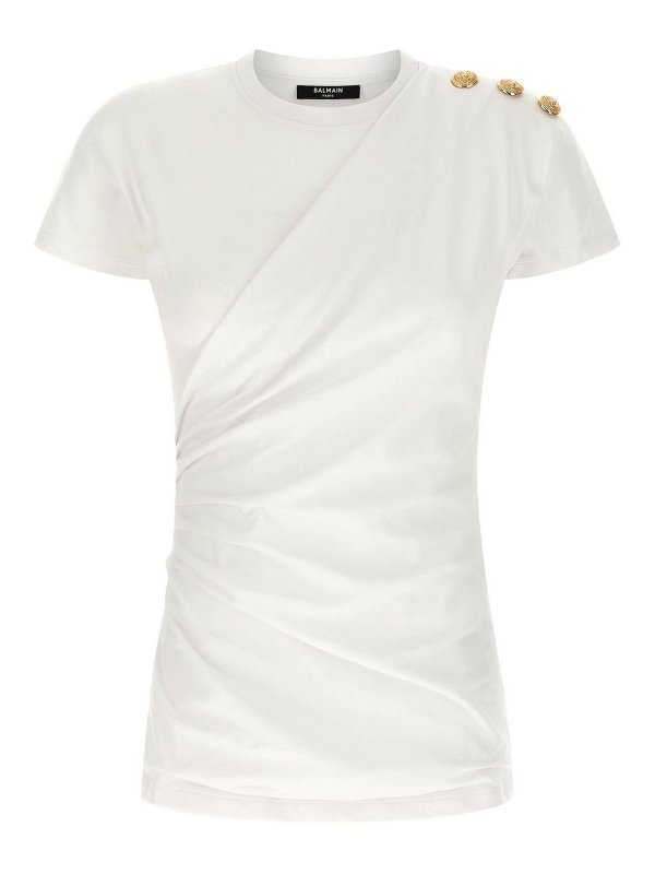 Balmain: Camisetas - Camiseta - Blanco