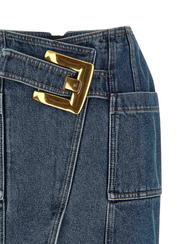 The Best Shops Balmain: Knielange und Midi Röcke - Midirock - Blau