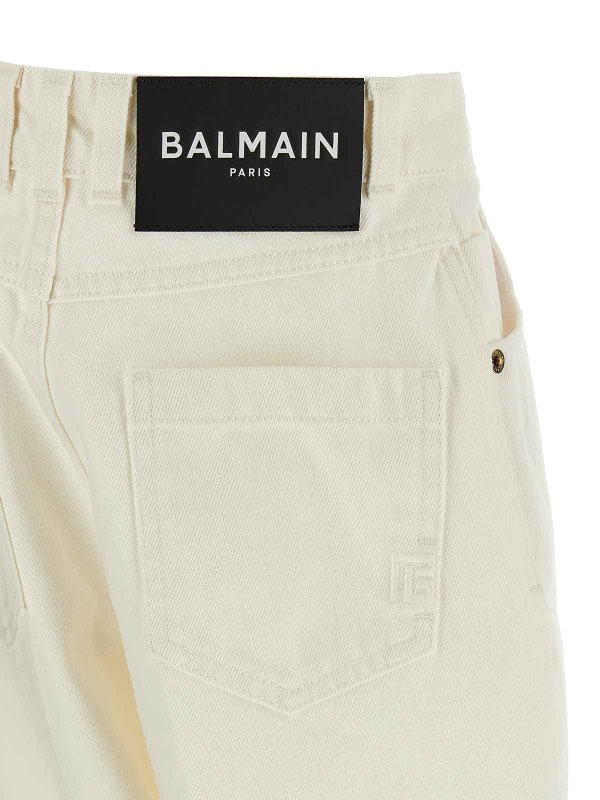 ストレートジーンズ - 白 Replica 
online: Balmain