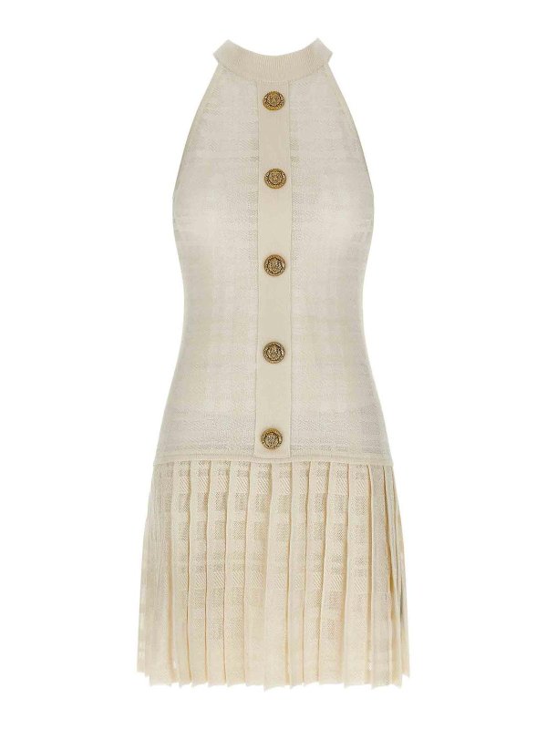 Balmain: Rollkragenpullover  und Polo-Ausschnitt - Rollkragenpullover - Weiß