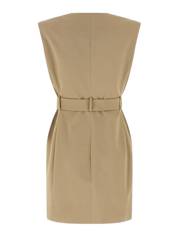 Balmain: ニーレングスドレス online - 膝丈ドレス - ベージュ