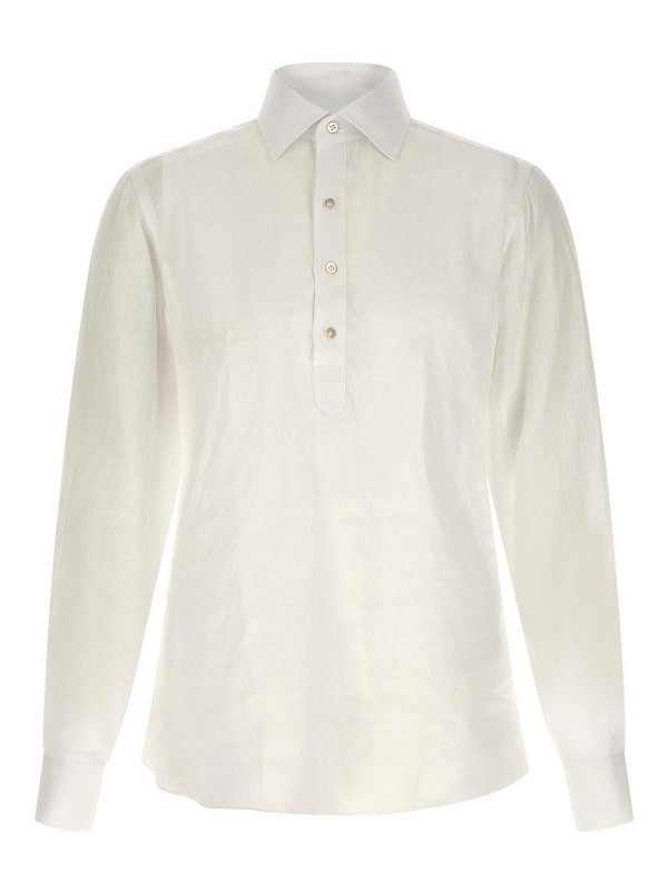 BORRIELLO NAPOLI: blouses - Linen Blouse