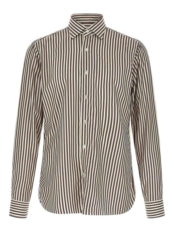 BORRIELLO NAPOLI: シャツ - シャツ - ブラウン