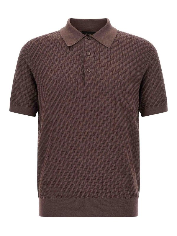 BRIONI: polo shirts - Weaving Polo Plot
