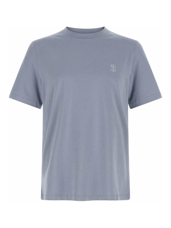 BRUNELLO CUCINELLI: t-shirts - Logo Print T-Shirt