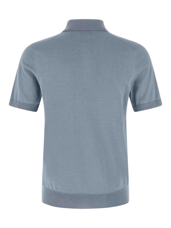BRUNELLO CUCINELLI: Polos  online - Polo - Bleu Clair