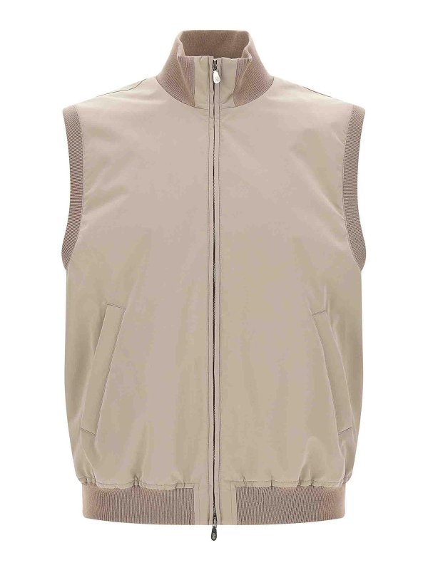 BRUNELLO CUCINELLI: ダウン・ハイテクジャケット - ダウンジャケット - ベージュ